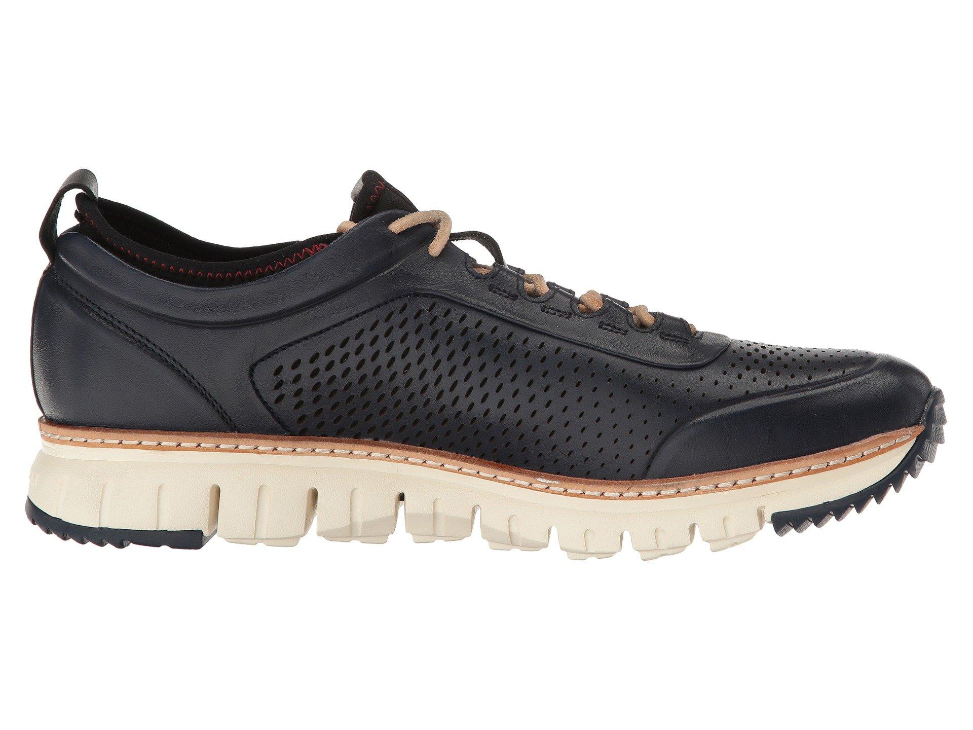 zerogrand perforated leather sneakers